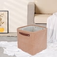 thumbnail image 5 of REGALWOVEN Fabric Storage Bin with Handles for Shelves Closet, 3 Pack Collapsible Storage Basket for Organizing Clothes Caramel 11*11*11in, 5 of 6