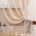thumbnail image 2 of Lace Curtains 86 Inches Long Country Rustic Sheer Curtains for Living Room Bedroom Autumn Drapes Rod Pocket Light Filtering Lace Curtain for Dining Room Fall Decor, 55x86in, 2 of 5