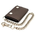 thumbnail image 4 of J.T.C RFID Blocking Leather Trifold Chain Wallet with Keychain for Men, Safety Snap Closure and Zip Pocket, 4 of 6