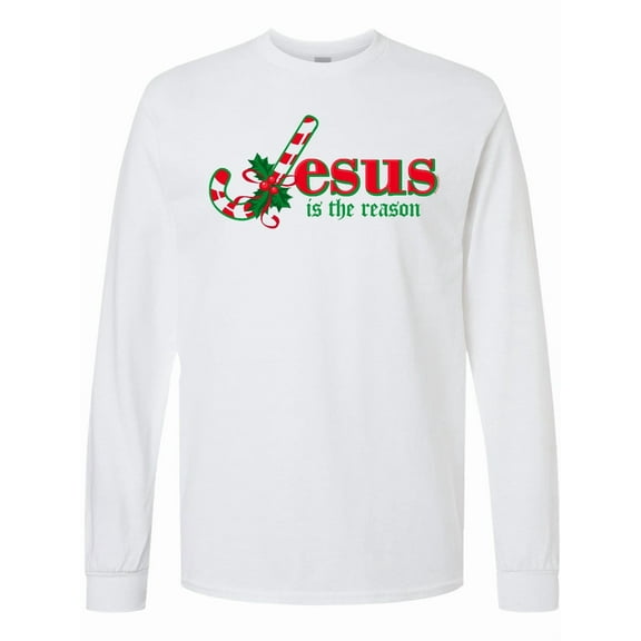 Inktastic Candy Cane Jesus Long Sleeve T-Shirt