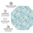 thumbnail image 3 of Honeii Bee Flower print Leather Coaster Set of 4, ideal for safeguarding your furniture from drinks spills and effortless cleanup-Octagon, 3 of 6
