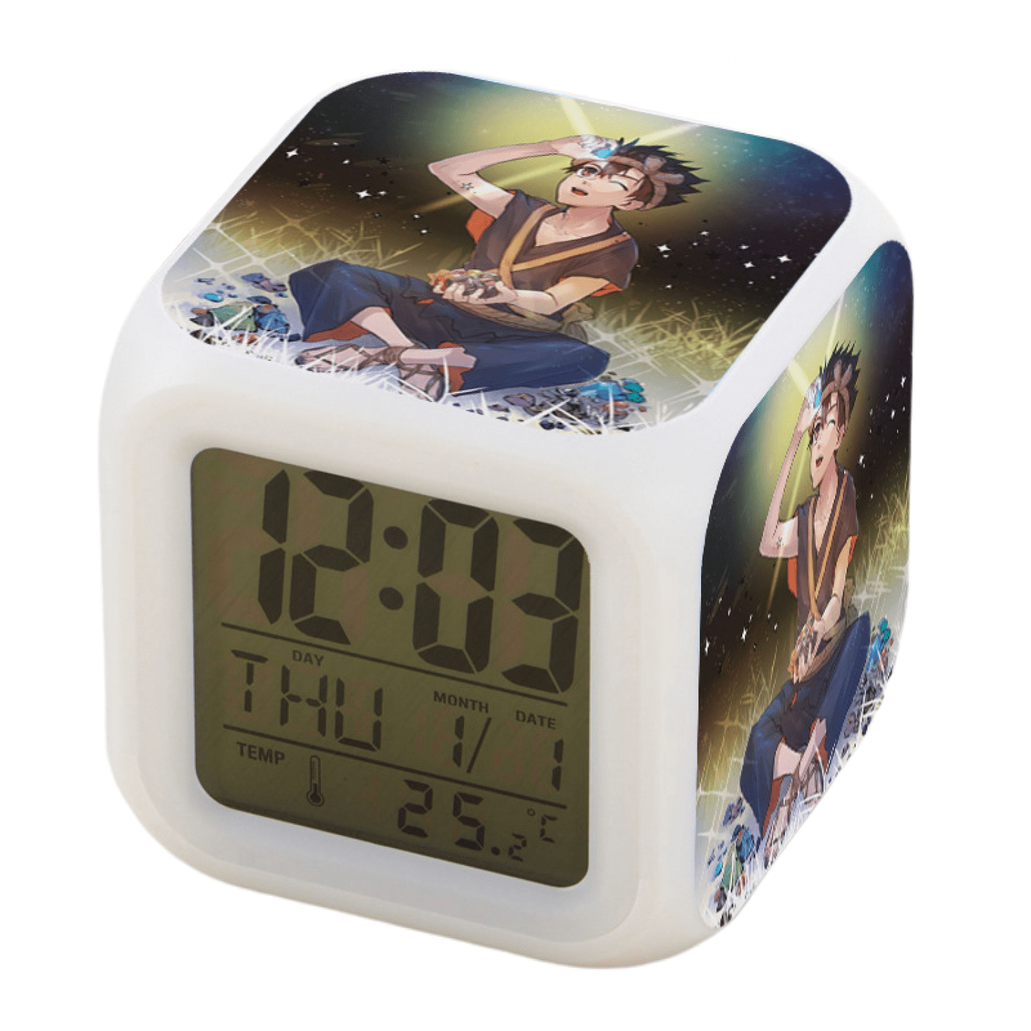 JUSTUP Alarm Clock For Kids, Digital Alarm Clock Cube Wake Up Clocks