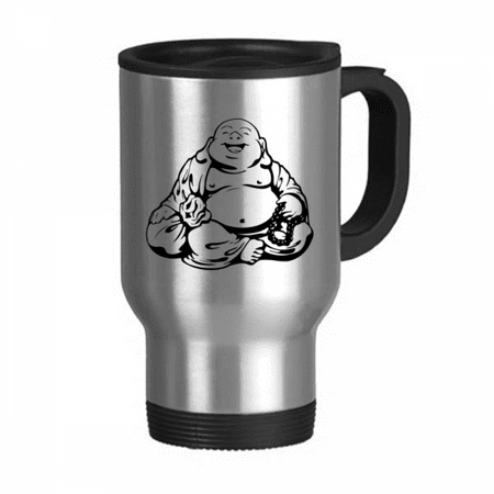 

Barefoot Daisen Monk Fat Blessing Mellow Travel Mug Flip Lid Stainless Steel Cup Car Tumbler Thermos