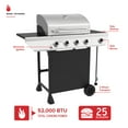 thumbnail image 7 of Nexgrill 4-Burner Propane Gas Grill with Side Burner, 52,000BTUs, 562 SQ. In. Cooking Space, BBQ Grill with Stainless Steel Lid & Control Panel for Outdoor Cooking, Patios, and More - 720-0925PA, 7 of 7