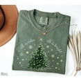 thumbnail image 3 of All Is Calm All Is Bright Christmas Tree Graphic Print T-Shirt | Peaceful Holiday Design | Black Tee, 3 of 5