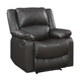 thumbnail image 2 of Relax-A-Lounger Pittsburg Recliner in Java Brown Faux Leather, 2 of 17