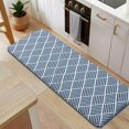 thumbnail image 5 of Blue Geometric Striped Pattern Kitchen Rug Mat,Kitchen Runner Rugs Non Skid Washable,Decorative Kitchen Floor Mats for Kitchen,Sink,Laundry,17"x47.2", 5 of 7