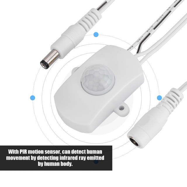 Motion-Activated Switches,Mini PIR Infrared Motion Sensor Detector Switch,LED Strip Automatic Switch 5A DC 6-24V