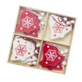 thumbnail image 1 of 12x Christmas Bell Hanging Tags Wood DIY Ornament Xmas Tree Hanging Pendants, 1 of 9