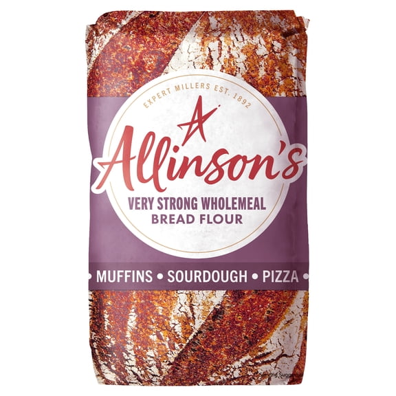 Allinson's Very Strong Wholemeal Bread Flour 1Kg, Imported from Britain