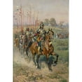 thumbnail image 3 of Wacław Pawliszak 11x14 Black Modern Framed Museum Art Print Titled - Procession of Hussars, 3 of 5