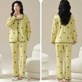 thumbnail image 4 of Comfortable Women's Pajamas Women'S Petite Pajama Set Petite Length Tunic Top Wide Leg Pants, Women Pajama Sets M, 4 of 9