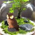 thumbnail image 5 of 2 Count Frog Toys Animals Figurines Owls Ornament Colorful Decor Garden, 5 of 8