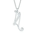 thumbnail image 2 of Bling Jewelry Womens ABC Initial Pendant Necklace CZ Pave Cursive Script Letter, 2 of 6