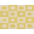 thumbnail image 1 of Ahgly Company Tapis d'Intérieur Lavables en Machine Rectangle Transitionnel Jaune Soleil, 5' x 8', 1 of 7