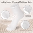 thumbnail image 5 of Loritta Secret 18 Pack Womens Mid Crew Socks Casual Ankle High Running Athletic Socks for Women,Size 6-8, 5 of 6