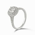 thumbnail image 3 of Arista 1.25 ct Cushion cut Swarovski Diamonds Double Halo Engagement Ring in Sterling Silver, 3 of 3