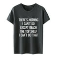 thumbnail image 4 of B91xZ Hauts d'Été Mode pour Femmes Haut Basique à Manches Courtes Ajusté Col Rond T-Shirts Serrés, Gris Foncé S, 4 of 4