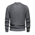 thumbnail image 5 of Yiliang Cable knit Classic Sweater for Men Fall and Winter Long Sleeve Warm and Thermal Top Clothes ,Dark Gray,3XL, 5 of 6