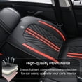 thumbnail image 4 of Car Seat Cover for Ford Mustang mach-e 2022, PU Leather 5 Piece Full Set Scratch & Wear Resistant Protect & Upgrade Car Seats, Red Edge Car Seat Covers, The GT model is not suitable, 4 of 9