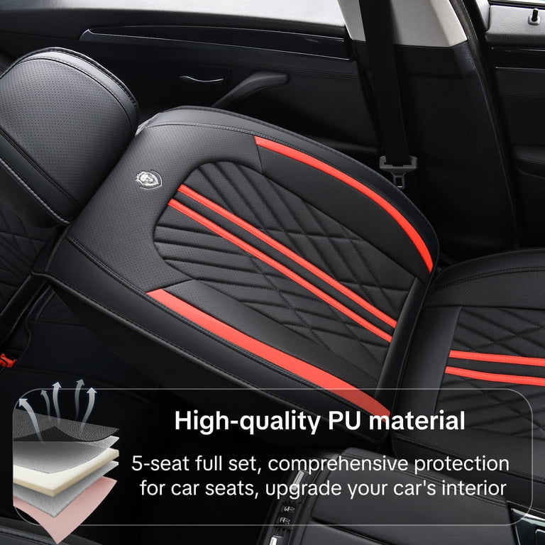 Comfy Ride Fit for Jaguar Xe 2019 Full Set Seat Covers Durable Leather Daily ...
