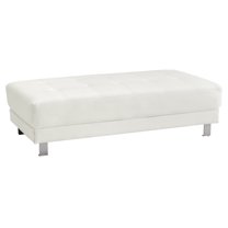 Glory Furniture Riveredge Faux Leather Milan Ottoman in White