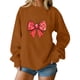 thumbnail image 4 of TaTaai Women's Valentine Bow Heart Print Sweatshirt, Cute Loose Pullover Top, Romantic Christmas Date Night Blouse, Soft Long Sleeve Casual Wear Gift, 4 of 4