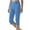 Blue #729, variant on Bovemsi Women's Tummy Control Biker Shorts Pants High Waisted Crop Work Summer Casual Point Slacks Yoga Dress Pant Workout Athletic Leggings