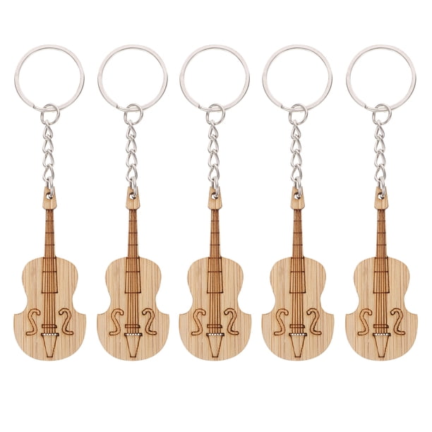 5 piezas de instrumentos musicales llaves decorativos anillos de llaves accesorios de llavero,