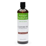 Castor Oil 16 oz (473 ml) - 100% Pure & Natural Cold Pressed - by Amson Naturals - for Face,Body,Hair.