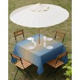 thumbnail image 3 of Khaki Navy Blue Ombre Outdoor Tablecloth with Umbrella Hole, Modern Abstract Art Gradient Spillproof Waterproof Outdoor Table Cover, Patio Tablecloths for Party/Garden/Picnic, Square 54"x54", 3 of 9