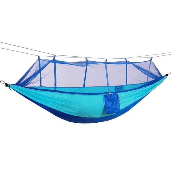 Youkk Parachute Tissu Moustiquaire Couchage Hamac 2 Personne Anti-Moustiques Morsures Pendaison Lit Camping Extérieur Chasse Hamac