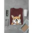 thumbnail image 3 of Corgi Eating Ramen T-Shirt Men -Image by Shutterstock, Male XX-Large, 3 of 4
