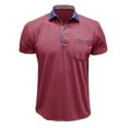 thumbnail image 4 of Wyobmus Men's Short Sleeve Shirts Lapeled Collar Buttons Up Shirt Quick Dry Performance Work Shirts Wine, 4 of 8