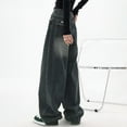 thumbnail image 6 of REALiKUN Jeans for Women Wide Leg Baggy Jeans High Waist Cargo Pants Casual Loose Boyfriends Trousers Vintage Streetwear, 6 of 8