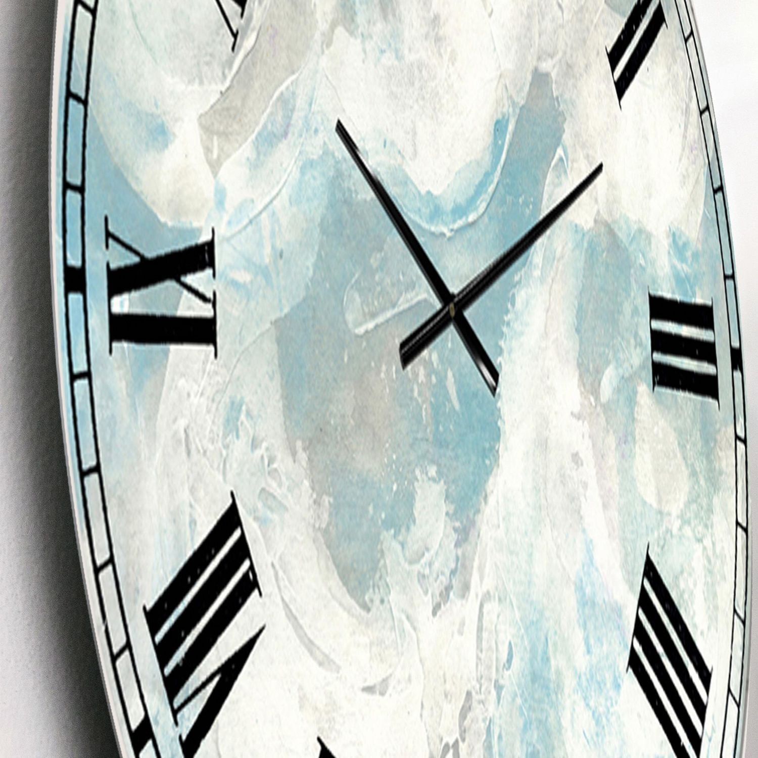 Designart Nuance bleu pâle IV horloge murale