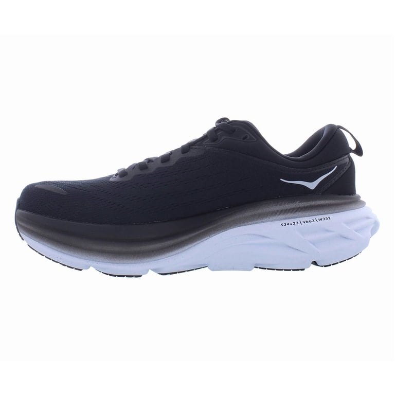 HOKA ONE ONE Bondi 8 Women's Running Shoes, Size 9, Black/White