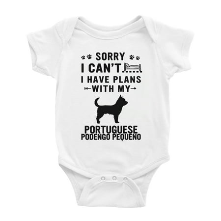 

Sorry I Can t I Have Plans With My Portuguese Podengo Pequeno Love Pet Dog Cute Baby Jumpsuits (White 18-24 Months)
