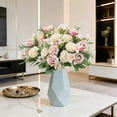 thumbnail image 5 of Horivan Artificial Silk Peony Bouquet Realistic Looking Fake Flowers for Wedding Home Decor Handheld Bridal Bouquet Wall Centerpiece Arrangement Floral Supplies for Party Office Shop Decor, 5 of 7