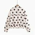 thumbnail image 3 of Towmus Womens Heart Printed Jacket Tops Long Sleeve Collar Zipper Coats Fall Streetwear Bomber Jacket with Pocket 2025, 3 of 6
