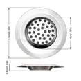 thumbnail image 3 of Coofit Sink Drain Strainer Removable Stainless Steel Kitchen Sink Strainer Sink Sifter, 3 of 10