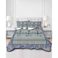 thumbnail image 2 of Twin XL Quilt Bedding Set, Nautical Archor Reversible Summer Quilt 3 Pieces, Vintage Country Ocean Archor Blue Stripes Lightweight Bedspreads Coverlets with 2 Pillow Shams for All Seasons, 2 of 5