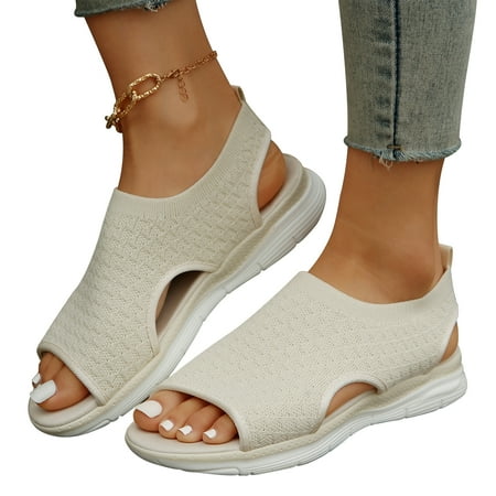 

Women s Walking Sandals Breathable Open Toe Sandals Summer Lightweight Slip On Beach Shoes