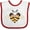 White and Red, variant on Inktastic Valentine's Day Bumble Bees Boys Baby Bib