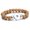 Brown, variant on Snap Jewelry Bead Sparkle Stretch Bracelet with Brown Rhinestone Beads for 18MM Ginger Charms, 6.5 Inch