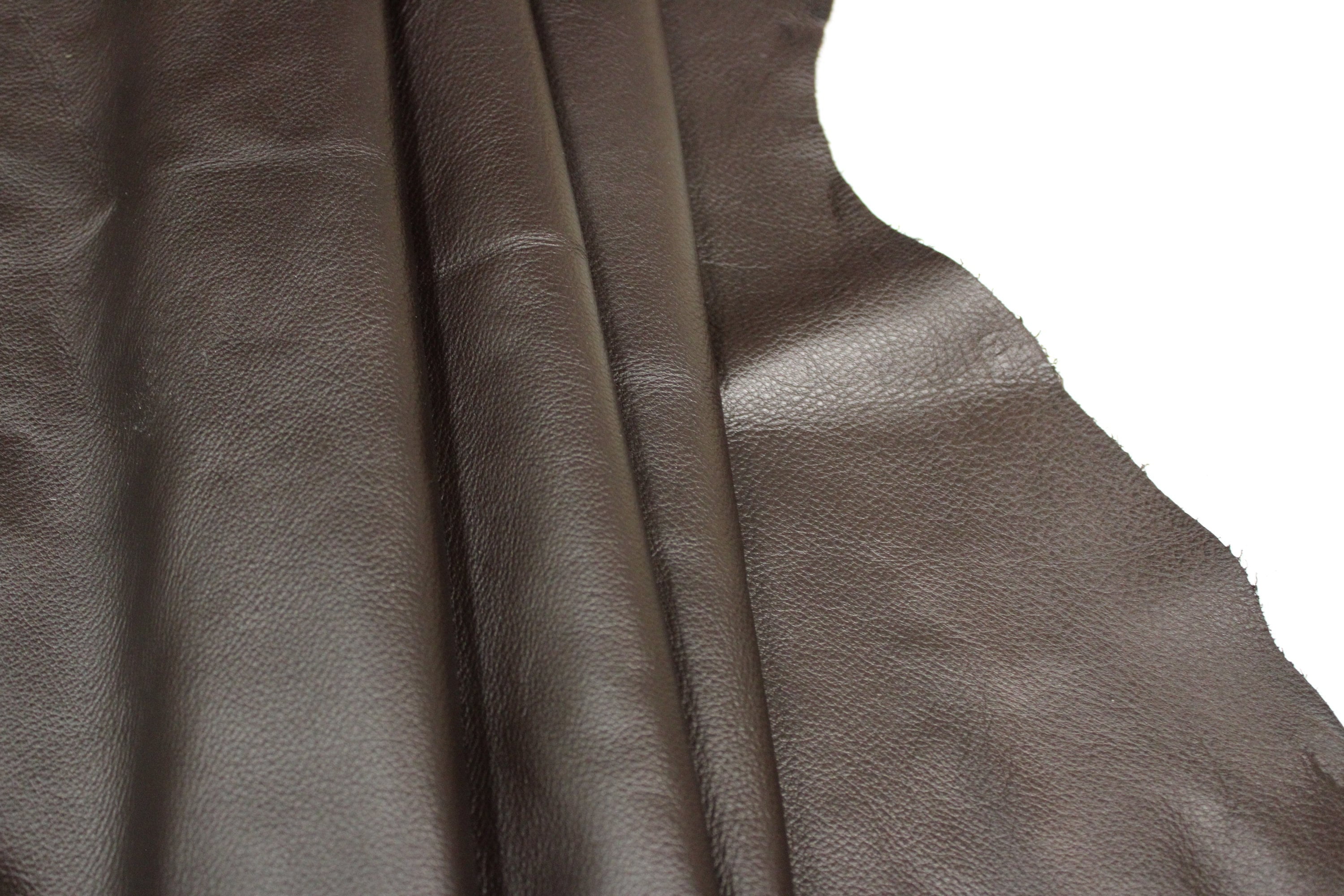 Chocolate Brown Leather- Upholstery Cowhide leather/ 2.5 oz - 3 oz (1.0 to 1.2mm) - Soft leather for crafts projects