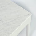 thumbnail image 4 of Contemporary Home Living 36" White Italian Carrara Marble Top Console Table with Drawers, 4 of 7