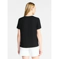thumbnail image 4 of Time and Tru Women's Boxy Tee with Short Sleeves, Sizes XS-XXXL, 4 of 6