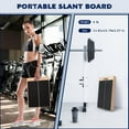 thumbnail image 3 of Portable Wooden Slant Board for Calf Stretching Squats Calf Stretcher Pilates Physical Therapy Equipment Adjustable Incline Board for Knees Ankle Heel Feet Leg, 3 of 5