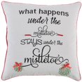 thumbnail image 1 of HomeRoots 402334 Gray What Happens Under the Mistletoe Throw Pillow, 1 of 1